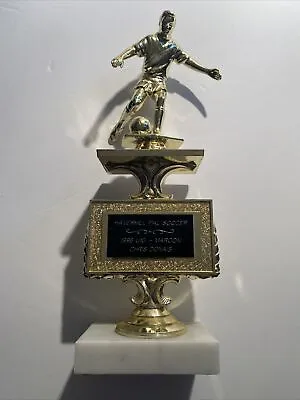 Vintage 1996  SOCCER Trophy Marble Base Zz • $10.69