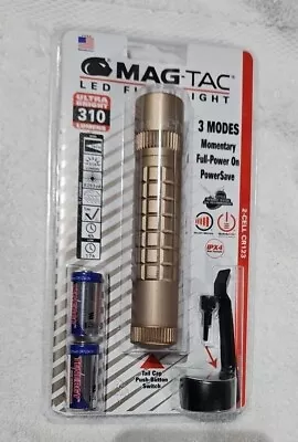 Mag-Tac LED 2-Cell CR123 Flashlight - Plain-Bezel Coyote Tan Discontinued Color • $44.99