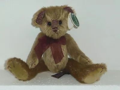 Kipper 10  Bearington Brown Plush Teddy Bear With Burgundy Bow New MWMT 1330 • $14.99