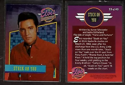 The Elvis Collection Series== Dufex Foil Insert==Stuck On You==Card # 33== • $3.99