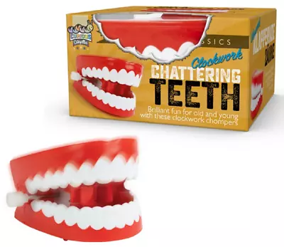 Funtime Gift Chattering Teeth - 10622 Wind Up Red Joke Novelty Dentures • £6.99