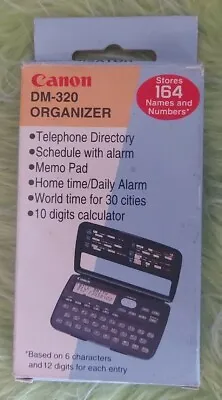 £3.99 • Buy Mint 1995 Vintage Personal Electronic Organiser Canon DM320 Organizer No Battery