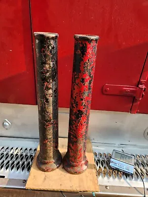 $125 • Buy Pair Antique 24  Columns Cast Iron Stands Sink Legs Industrial Architectural