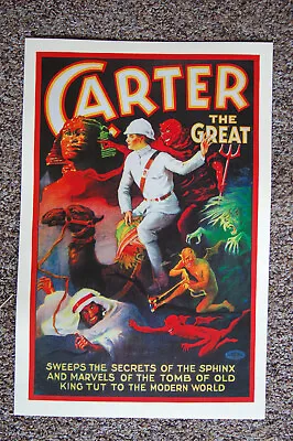 Carter The Great Magician Poster #6 1926 Secrets Of The Sphinx • $7