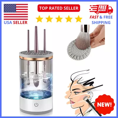 Automatic Brush Cleaner Electric Makeup Brush Cleaning Machine Fast Clean Dryer • $17.07