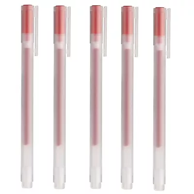 Made In JAPAN MUJI Gel Ink Ballpoint Pen Red 0.5mm X 5 • $6.63