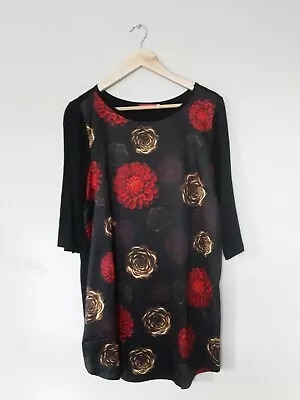 £14.99 • Buy Butler And Wilson  Floral Tunic Top  Qvc Size Medium  Colour  Black/Multi  New.