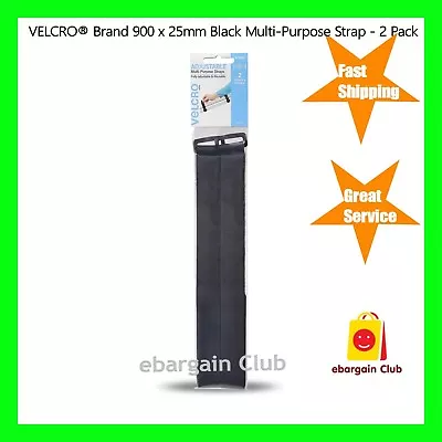 VELCRO® Brand 900 X 25mm Black Multi-Purpose Strap - 2 Pack EBC • $24.99