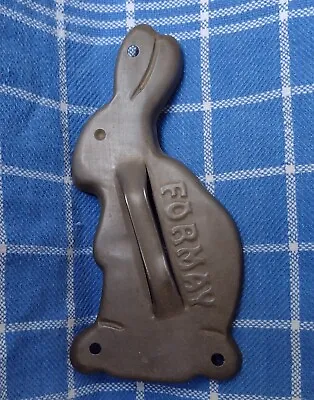 Vintage Formay Shortening 6  Easter Bunny Rabbit Tin Cookie Cutter Advertising • $20