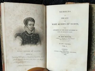 £105 • Buy Mary Queen Of Scots Miss Benger Leather 2 Volumes 1823