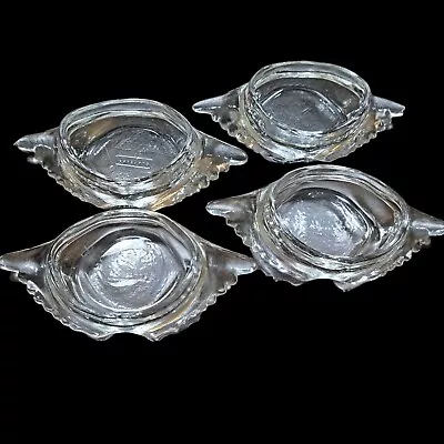 Vintage Glasbake Dish Crab Shaped Set4  Clear Deviled Crab Dish Butter Well • $22