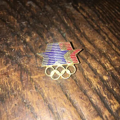 £5.50 • Buy Vintage Olympic Pin 1984 LA  STARS Usa Badge Lapel Los Angeles