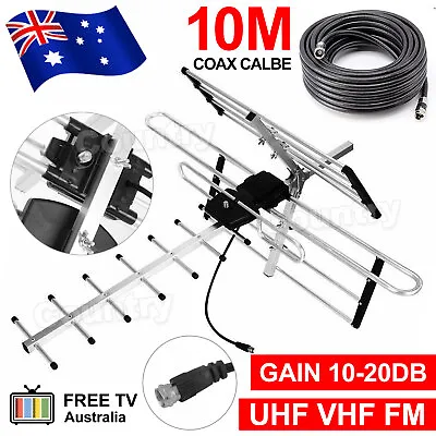 $28.95 • Buy Digital TV Outdoor Antenna Aerial UHF VHF FM AUSTRALIAN Signal Amplifier Booster