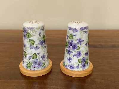 Lefton VIOLET CHINTZ Salt & Pepper Shaker • $24.99