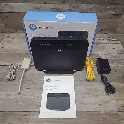 Motorola MD1600 VDSL2/ADSL2+ Modem And AC1600 WiFi Gigabit Router - Black • $35