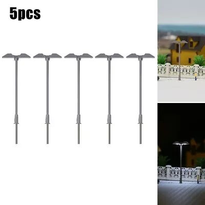 Pack Of 5 LED Street Lamps For Z Gauge Model Platform Suitable For Trains • $23.70