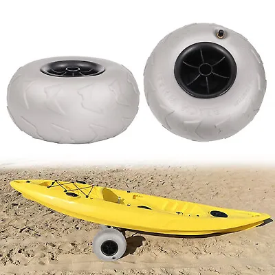 $48.81 • Buy 2Pcs Balloon Wheels 9  Replacement Big Beach Sand Tires For Kayak Dolly Canoe US