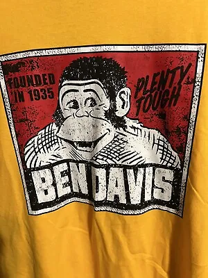 Ben Davis Shirt Men's XL Gold Vintage Gorilla Logo Short Sleeve T-Shirt • $22