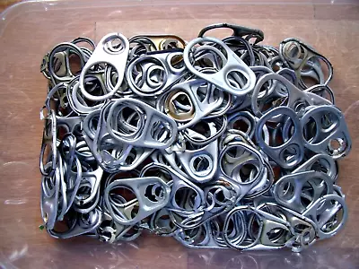 100 Aluminum Food Can Ring Pulls - Various Types Art Crafts ETC See Pics • £5.99