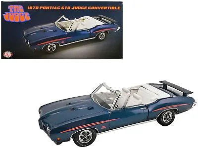 1970 Pontiac GTO Judge Convertible Atoll Blue Metallic With Graphics And White  • $188.94