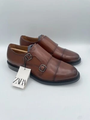 $65 • Buy ZARA Monk-strap Dressy Shoes For Men Color Brown Size 42