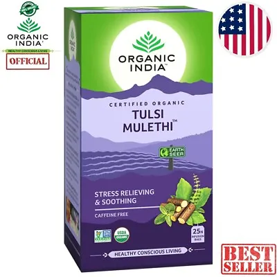 MULETHI TULSI Tea Organic India USDA IMMUNITY SHIELD OFFICIAL EXP.2026 • $41.99