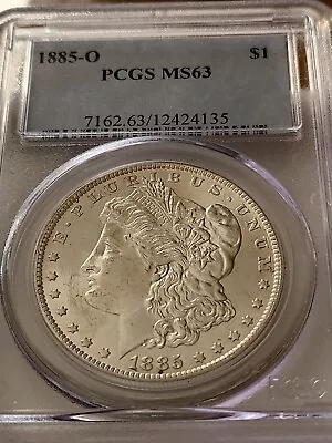 1885 O MORGAN SILVER DOLLAR~PCGS MS 63 ~BEAUTIFUL~Lady~Needs A GOOD HOME  • $49