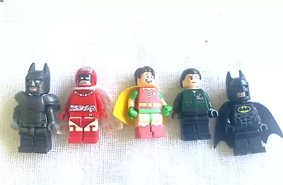 Lego Minifigures Rare Superheroes Bulk Pack Of 5 Batman Robin Calendar Man • $29.97