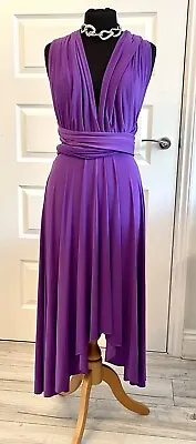 14 Purple Multi-way / Tie Dress Large Party Cruise Prom Evening Dance  Debenhams • £19.99