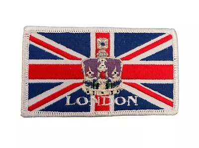 The Royal Crown On London And Union Jack Embroidered Sew On Patch • £5.99