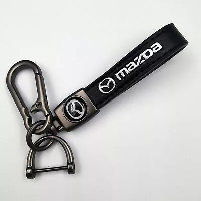 Black Mazda Key Chain Ring Keyfob For Mazda 3 6 9 CX-5 CX-7 RX-7 RX-8 MX-5 Miata • $10.44