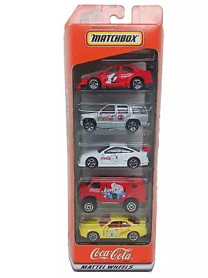 Matchbox COCA-COLA CARS 5 PACK GIFT SET 1/64 Mattel Wheels-1999 NEW 35999 #D-18 • $9.98