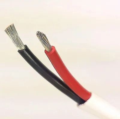 16/2 AWG Gauge Marine Grade Wire Boat Cable Tinned Copper Flat Black/Red • $12.50