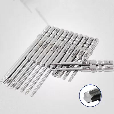 T1-T15 Tip 4mm Long Magnetic Torx Screwdriver Bits Round Head Dia 40mm-100mm • $4.06