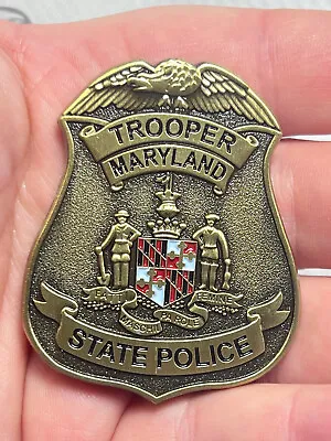 Maryland State Police Trooper Waterloo Barrack A I95 & 70 Challenge Coin Medal • $29.95