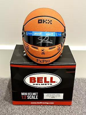 Lando Norris Signed 2022 Miami Gp 1:2 Helmet Mclaren 1/2 Helmet Basketball Proof • $517.47