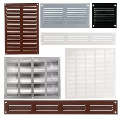 Metal Ventilation Grille With Insect Protection Weather Protection Grille Louvre • £5.95