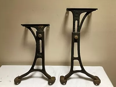 Vintage Kenny Bros & Wolkins Boston Cast Iron School Desk Legs - Adjustable • $110