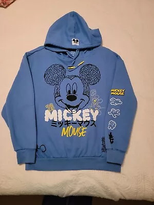 Blue Mickey Mouse Disney  Sweatshirt Hoodie Size XL 1928 Fleece Lined Gift • $24.99