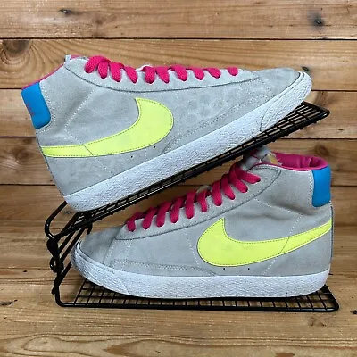 £24.99 • Buy NIKE Blazer Size UK 5.5 Womens Grey Pink Suede Casual Vintage Mid Trainers Shoes
