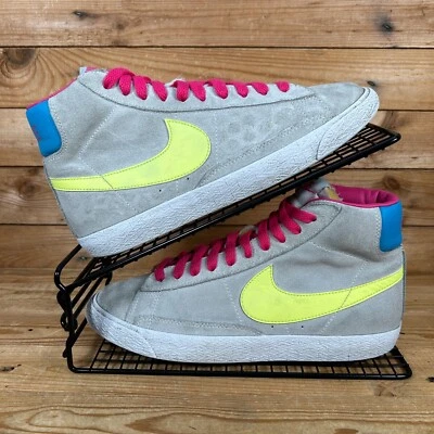 £24.99 • Buy NIKE Blazer Size UK 5.5 Womens Grey Pink Suede Casual Vintage Mid Trainers Shoes