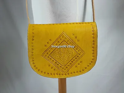 Handmade Crossbody Leather Bag Shoulder Bag Leather Purse Rug Boho Bag Handbag • $60