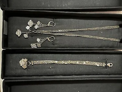 Harley-Davidson Bling Trio Chain Bracelet Necklace Earing Set • $199