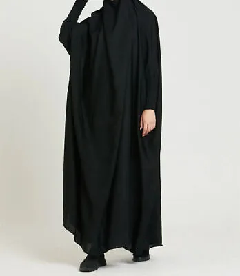 Muslim Women Long Sleeve Prayer Dress Islamic Hijab Abaya Khimar Jilbab Kaftan • £24.99