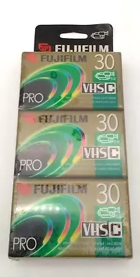Fuji Film Pro VHS-C TC-30 Premium High Grade Blank Camcorder Tape X3 • $8.99