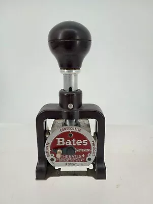 VTG Bates Numbering Machine 6 Wheels Style A Stamp Made In USA  • $38