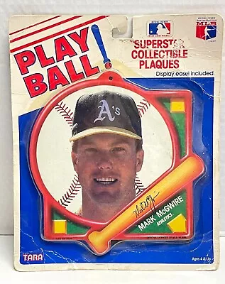 Play Ball! Mark McGwire Athletics Superstar Collectible Plaque Official MLB 1990 • $3.99