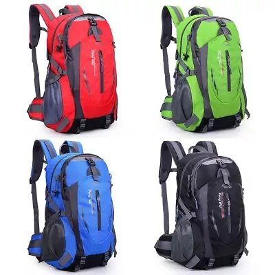 $22.49 • Buy 40L Mens Backpack Hiking Bag Camping Travel Waterproof Pack Sport Rucksack