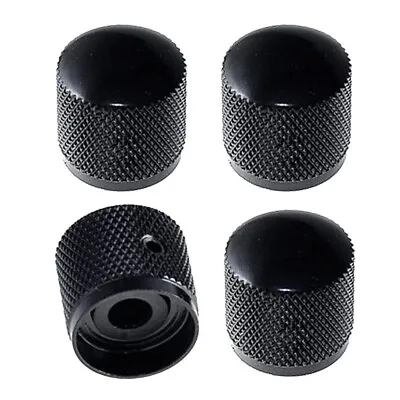 4 Black Guitar Dome Metal Tone Volume Control Knobs For Electric Guitar Bass BQ • $6.59