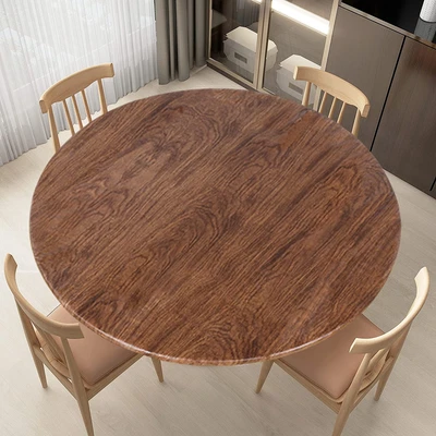 $18.54 • Buy Round Waterproof Table Cover Elastic Tablecloth Vinyl Fitted Table Cover Elastic